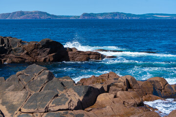 rocky coast of the sea