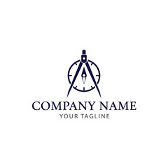 Logo design of an open book with a rising sun, symbolizing knowledge, education, and enlightenment.