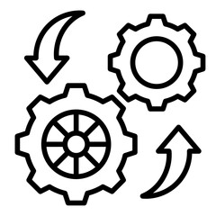 Gear  Icon Element For Design	