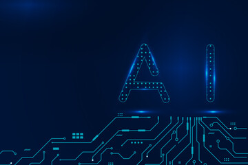 AI Futuristic HUD Circuit Design