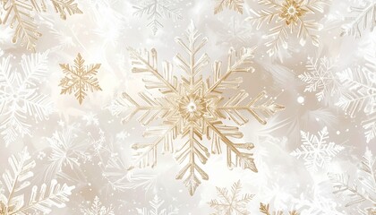 champagne gold snowflake pattern