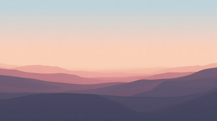 Obraz premium Minimalist desert horizon with gradient sky