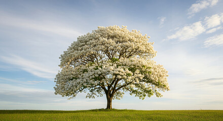 Naklejka premium Majestic White Ipê in Meadow