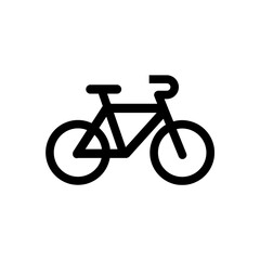 Fototapeta premium Minimalist Black Bicycle Icon – Cycling, Transport, Fitness, Eco, Urban, Vector Design 