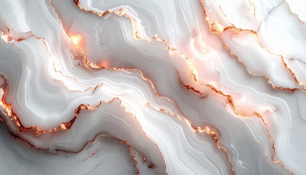 Wei&szlig;er Marmor mit ros&eacute;goldenen Akzenten