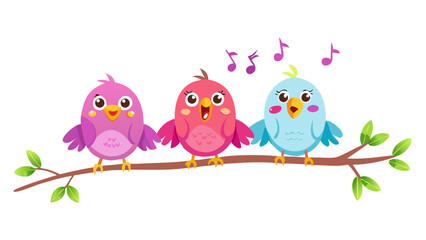 Obraz premium birds on the branch