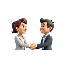 Fototapeta premium Business handshake, deal closing, partnership agreement, professional collaboration illustration