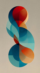 Obraz premium Abstract geometric shapes with gradient colors.