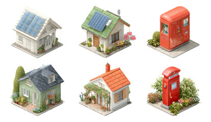 Charming Isolated House Designs with Colorful Styles and Unique Characteristics