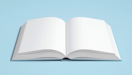 Fototapeta premium Blank A4 standing magazine Mockup isolated on blue background 3D rendering