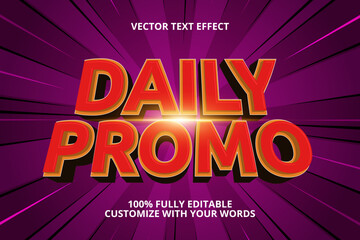 daily promo editable text effect for sale