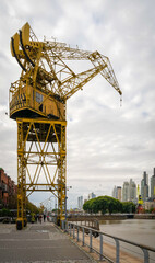 Crane at Madero port in Buenos Aires, Argentina.