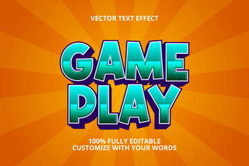 Obraz premium game play editable text effect for game