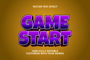 Obraz premium game start editable text effect for game
