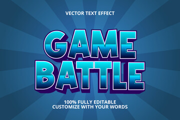 game battle editable text effect for game