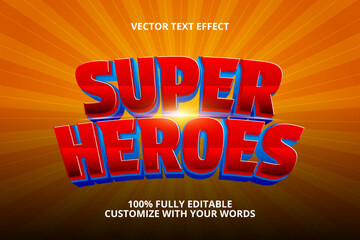 super heroes editable text effect for super