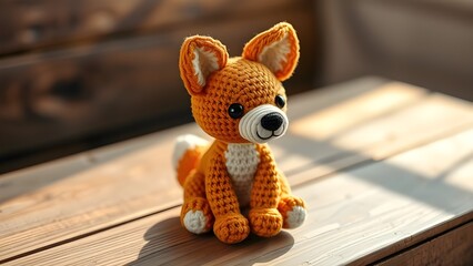 Cute Crochet Amigurumi Dingo Plush