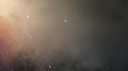 Obraz premium Glowing particles in a cosmic steam pattern create a mysterious and futuristic scene with a gradient background,