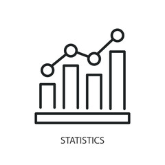 Statistics thin line vector icons.