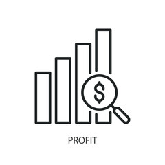 Profit thin line vector icons.