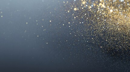 Fototapeta premium Elegant gold and dark gray glitter backdrop with sparkling particles, minimalist luxury texture,