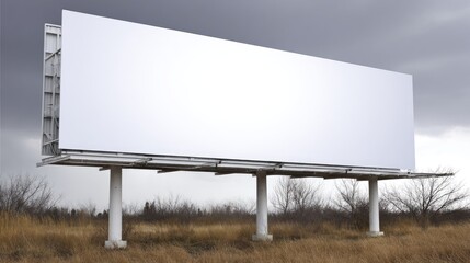 Blank billboard in a rural setting.