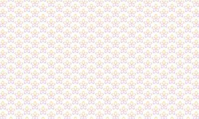 ピンクと黄色のグラデーションがかかった大和桜のフレームのパターン模様