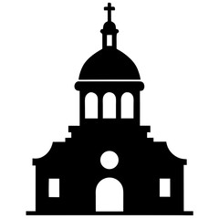 Clock Tower with Spires and Dome Details Vector Illustration Graphic Design