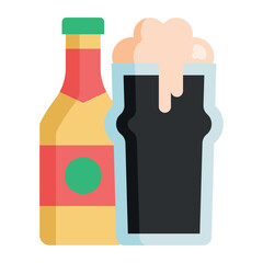 Flat Beer Mug Icon Design