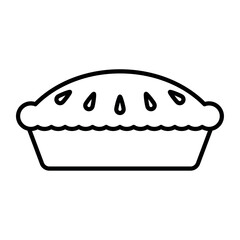 German Oktoberfest Pie Linear Illustration