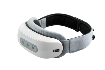 Eye massager headband relieves eye strain