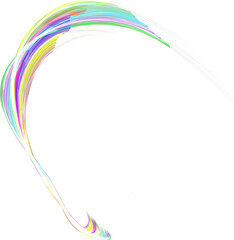 Abstract Rainbow Swirl on Black Background