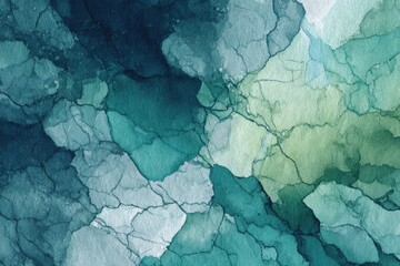 Abstract fluid art with organic teal and green marble texture.