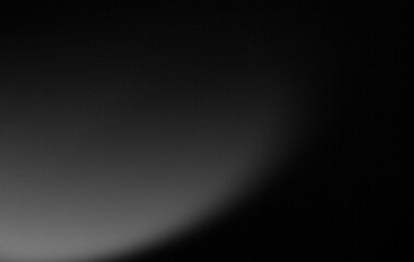 Circle round spot stain light oval ellipse ray abstract background. Black dark gray grey monochrome white glow shine. Noise grain banner, cover for design. Spectrum