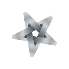 Star logo 3 D effect vector design templates simple and modern concept, isolated on white background