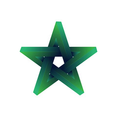 Star logo 3 D effect vector design templates simple and modern concept, isolated on white background