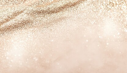 Abstract, textured background of shimmering, light gold and beige glitter