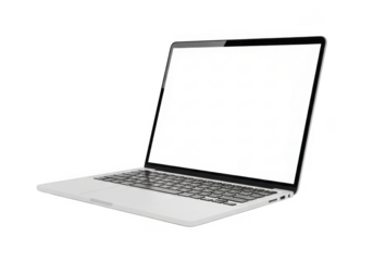 Modern laptop isolated on transparent background
