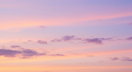 Obraz premium : Pastel Sunset With Soft Clouds