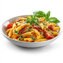 Delicious Pasta Dish with Fresh Ingredients and Vibrant Colors