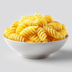 Delicious Yellow Rotini Pasta in a Bowl with Black Pepper