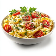 Delicious Fettuccine Pasta with Cherry Tomatoes and Fresh Herbs
