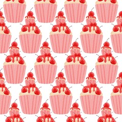 Seamless cake pattern