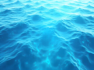 Obraz premium Blue and Turquoise Water Ripple Seamless Aquatic Pattern