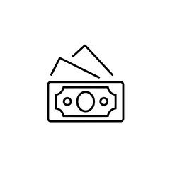 Money Icon Template Clean Line Art Design for Finance & Business