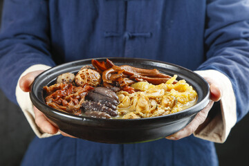 Traditional Buddhist Temple Food Bowl - Healthy Vegetarian Monastery Cuisine for Spiritual Wellness and Perfection