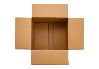 Box package delivery cardboard carton packaging isolated on transparent or white background