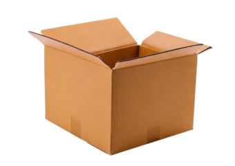 Box package delivery cardboard carton packaging isolated on transparent or white background