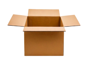 Box package delivery cardboard carton packaging isolated on transparent or white background