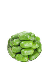 Mini Kiwi Berries in White Bowl on Soft Background